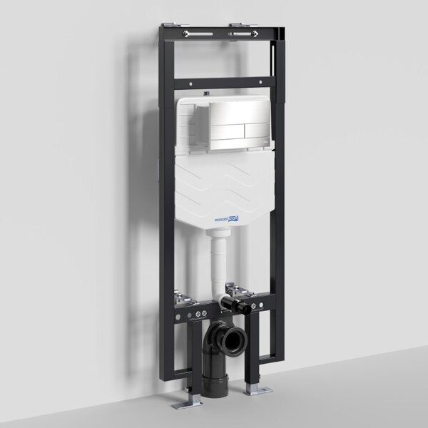 Инсталляция для унитаза Wasserkraft Dinkel 58TLT.010.ME.BN04, механическая клавиша никель