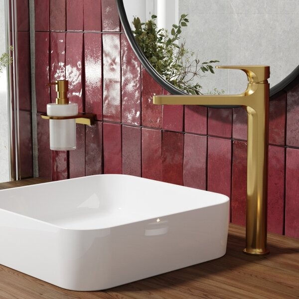 Смеситель для раковины Wasserkraft Havel, золото матовое, 3603H