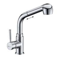 Смеситель Wasserkraft 4166 для кухни с выдвижным изливом, хром