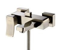 Смеситель Wasserkraft Exter 1601 для ванны с коротким изливом, светлая бронза