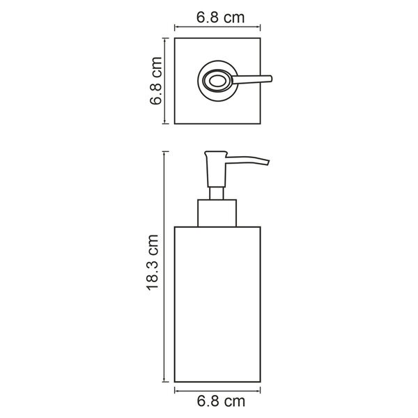 Дозатор для жидкого мыла Wasserkraft Kammel, белый/серый, K-9199