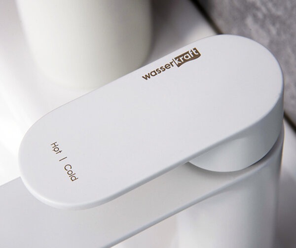 Смеситель для раковины Wasserkraft, цвет белый Soft-touch, 8503