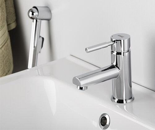 Смеситель для раковины Wasserkraft 4108 с гигиеническим душем, хром