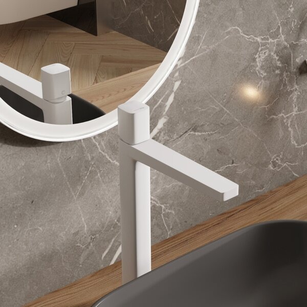 Смеситель для раковины Wasserkraft Saale, белый матовый, 9503H