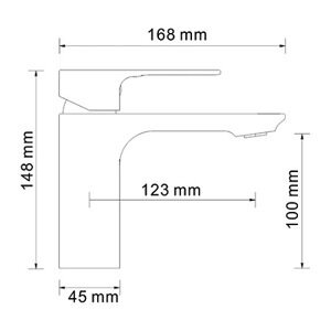 Смеситель для раковины Wasserkraft 5803, хром