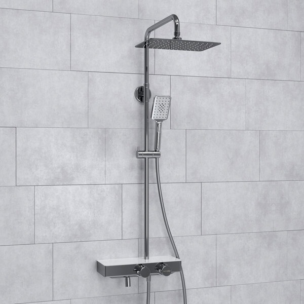 Душевая стойка Wasserkraft, с изливом, цвет - хром, A113.069.126.CH Thermo