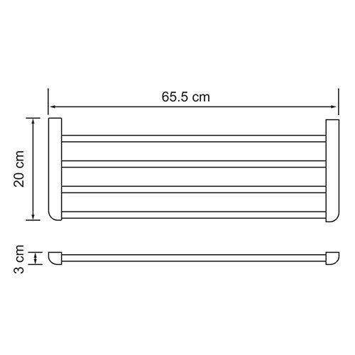Полка для полотенец Wasserkraft Kammel, для полотенец, К-8311