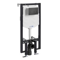 Инсталляция для унитаза Wasserkraft Vils 56TLT.010.ME.MB03, механическая клавиша черная матовая