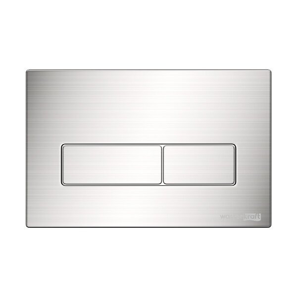 Инсталляция для унитаза Wasserkraft Salm 27TLT.010.ME.WH.BN03, декоративная стеклянная панель белая, механическая кнопка смыва никель