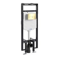 Инсталляция для унитаза Wasserkraft Dinkel 58TLT.010.ME.PG03, механическая клавиша золото глянцевое