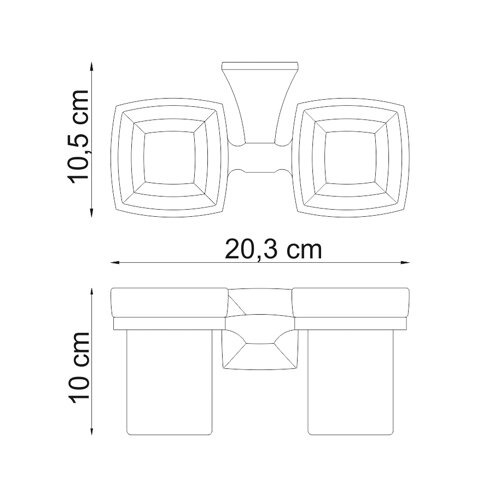 Стакан с держателем Wasserkraft Wern, двойной, K-2528D