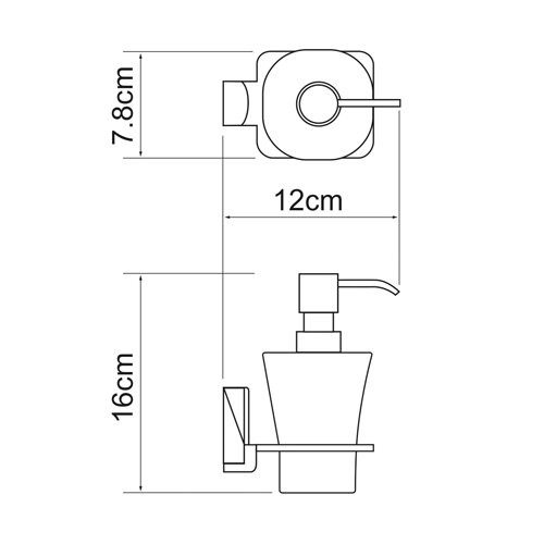 Дозатор с держателем Wasserkraft Leine, K-5099