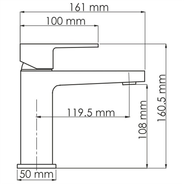Смеситель для раковины Wasserkraft Abens 2003, черный