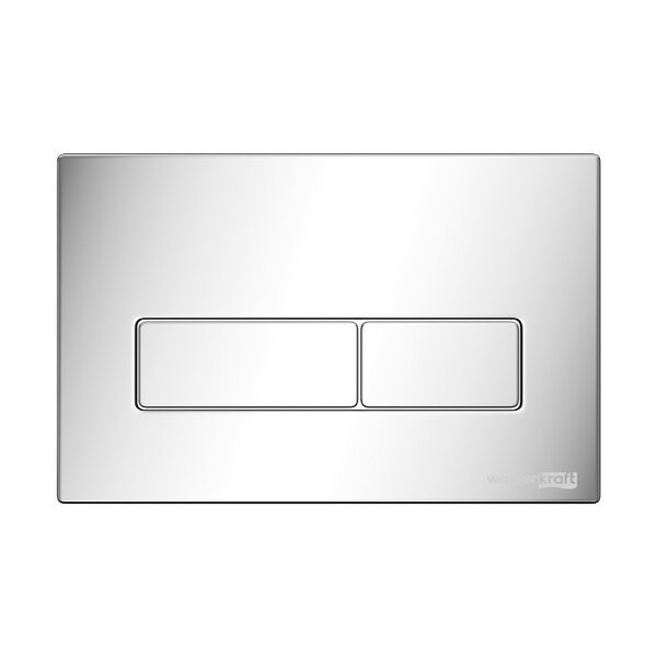 Инсталляция для унитаза Wasserkraft Salm 27TLT.010.ME.WH.CH03, декоративная стеклянная панель белая, механическая кнопка смыва хром