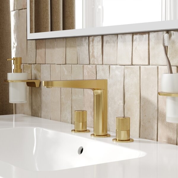 Смеситель для раковины Wasserkraft Schunter, золото матовое, 8235
