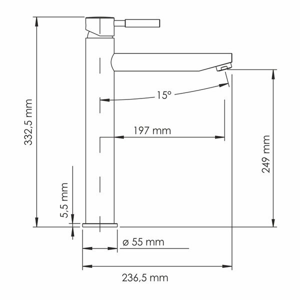 Смеситель для раковины Wasserkraft Wern 4203H, никель