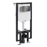 Инсталляция для унитаза Wasserkraft Vils 56TLT.010.ME.PB02, механическая клавиша черная
