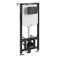 Инсталляция для унитаза Wasserkraft Aller 10TLT.010.ME.MB02, механическая клавиша цвет черный матовый