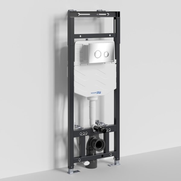 Инсталляция для унитаза Wasserkraft Alme 15TLT.010.ME.CH01, механическая клавиша хром