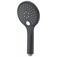 Душевая лейка Wasserkraft Elbe A078 3-функциональная, черный Soft-touch