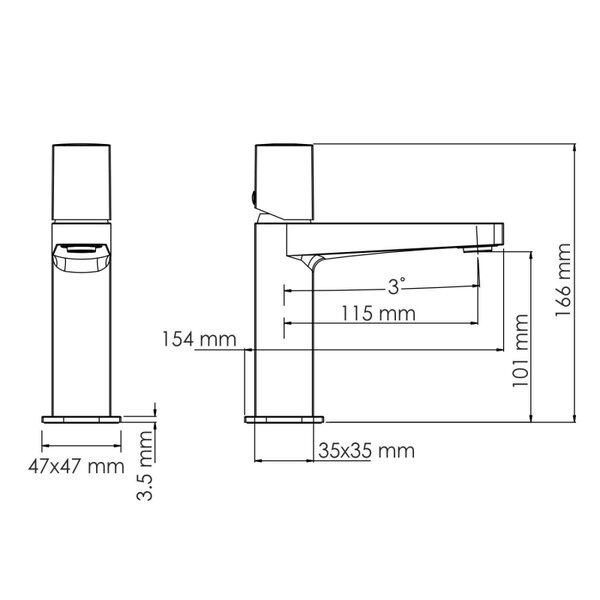 Смеситель для раковины Wasserkraft Saale, белый матовый, 9503