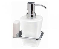 Дозатор с держателем Wasserkraft Leine, 300 мл, белый/хром, K-5099W