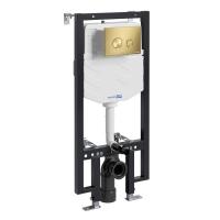 Инсталляция для унитаза Wasserkraft Vils 56TLT.010.ME.MG01, механическая клавиша золото матовое