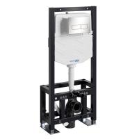 Инсталляция для унитаза Wasserkraft Dill 61TLT.010.ME.BN03, механическая клавиша никель