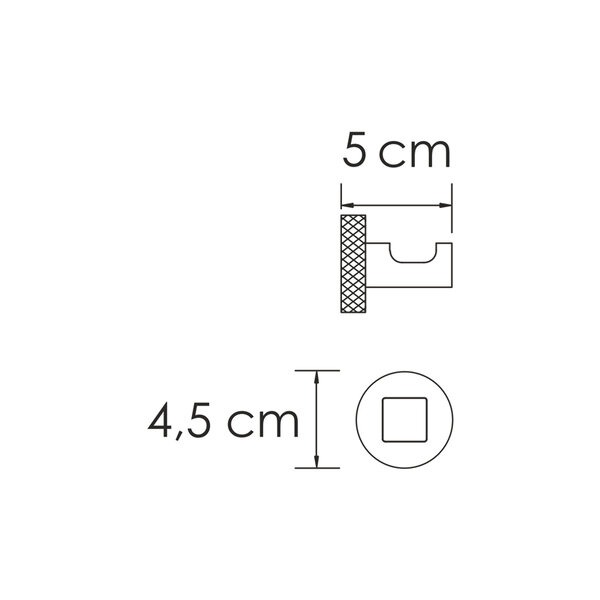 Крючок одинарный Wasserkraft Mosel K-46623, хром