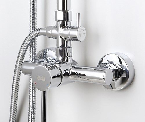 Душевая стойка Wasserkraft A12202, верхний душ 20 см, хром