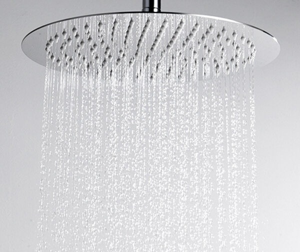 Верхний душ Wasserkraft A116, D300 мм, 1 режим струи, без держателя, хром