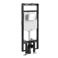 Инсталляция для унитаза Wasserkraft Dinkel 58TLT.010.ME.BN04, механическая клавиша никель