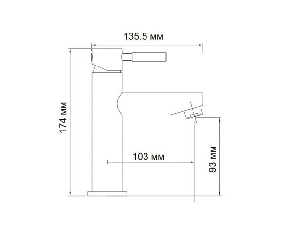 Смеситель для раковины Wasserkraft 4104, картридж 25 mm, хром