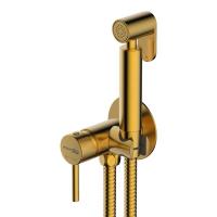 Гигиенический душ Wasserkraft A70838, со смесителем, C ВНУТРЕННЕЙ ЧАСТЬЮ, золото матовое