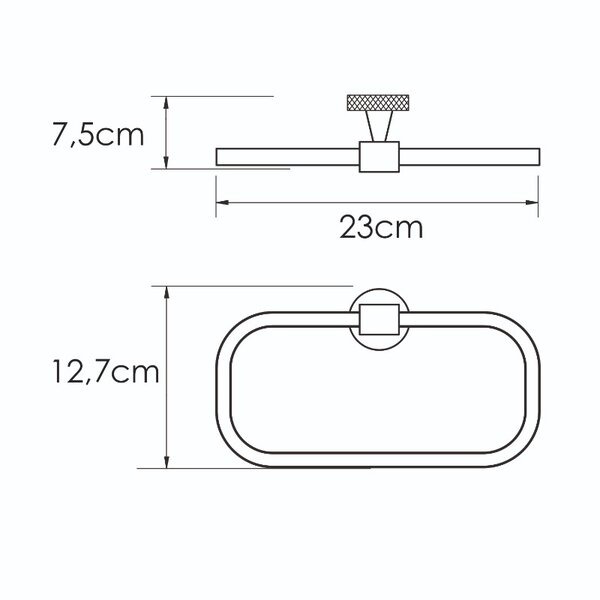 Полотенцедержатель Wasserkraft Tauber K-64460, никель