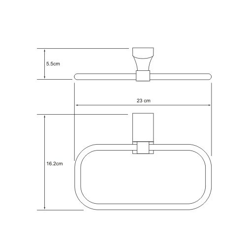 Полотенцедержатель Wasserkraft Exter, 25 см, бронза, K-5260