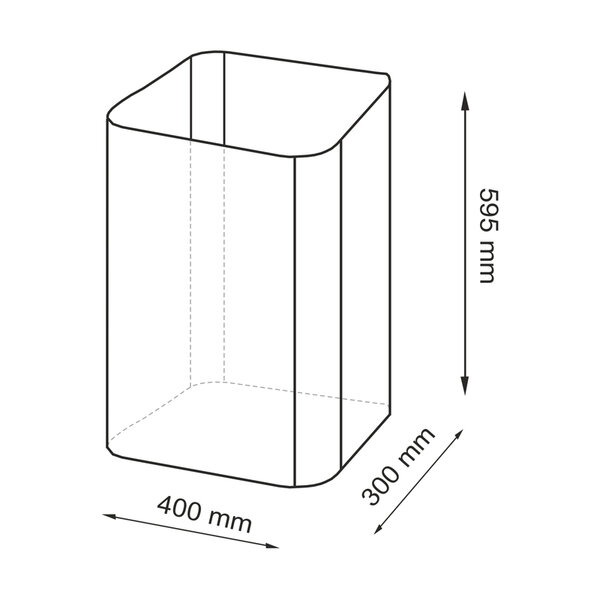 Корзина для белья Wasserkraft Nuthe WB-910-L, ширина 40 см, глубина 30 см, высота 59.5 см, черная/белая
