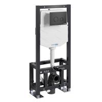 Инсталляция для унитаза Wasserkraft Dill 61TLT.010.ME.MB01, механическая клавиша черная матовая