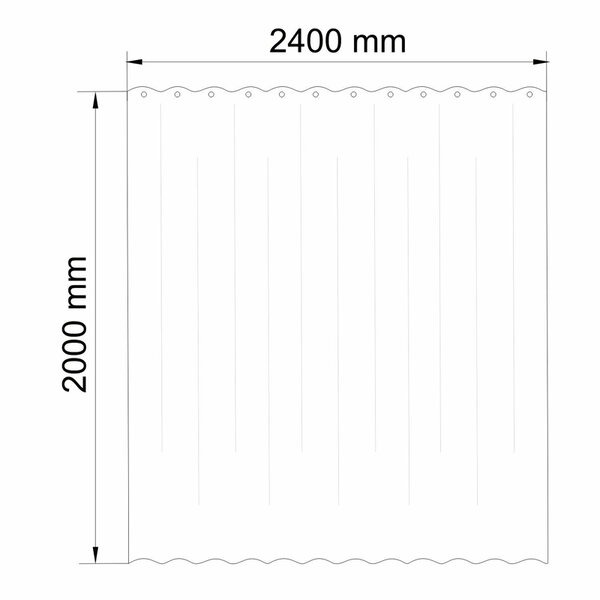 Штора для ванной Wasserkraft Oder SC-30603, 240 х 200 см, навесная, бежевая