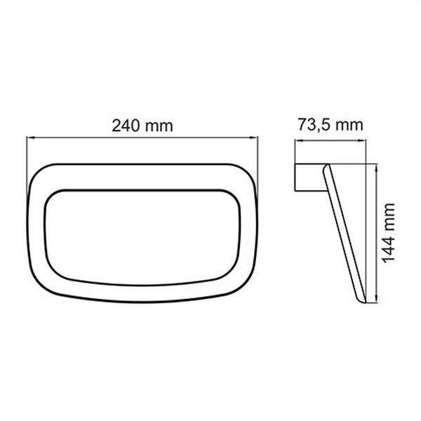 Полотенцедержатель Wasserkraft Glan, PVD - покрытие, черный глянец, 25 см, K-5160