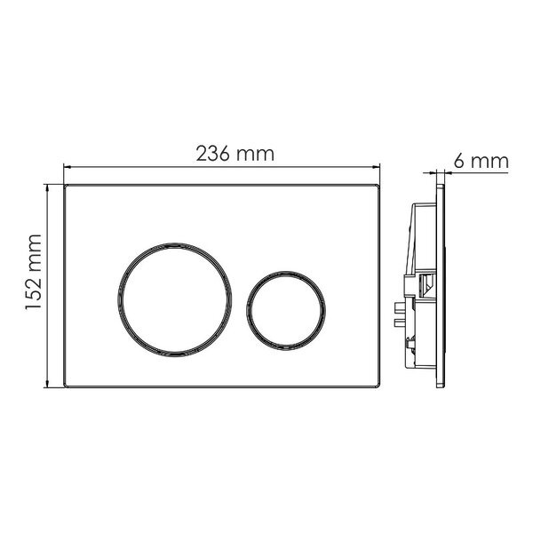 Инсталляция для унитаза Wasserkraft Salm 27TLT.010.ME.WH.PG02, декоративная стеклянная панель белая, механическая кнопка смыва золото глянцевое