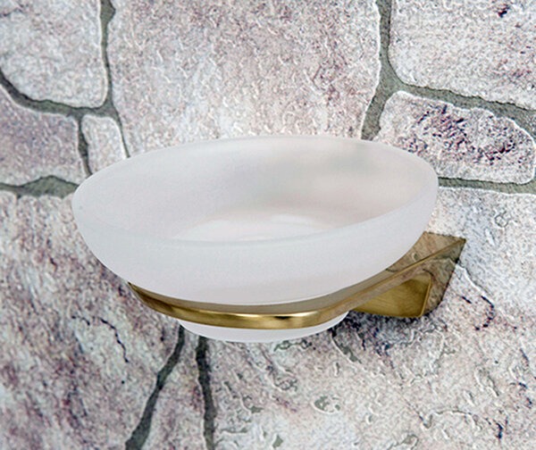 Мыльница с держателем Wasserkraft Aisch, PVD-покрытие "матовое золото" K-5929