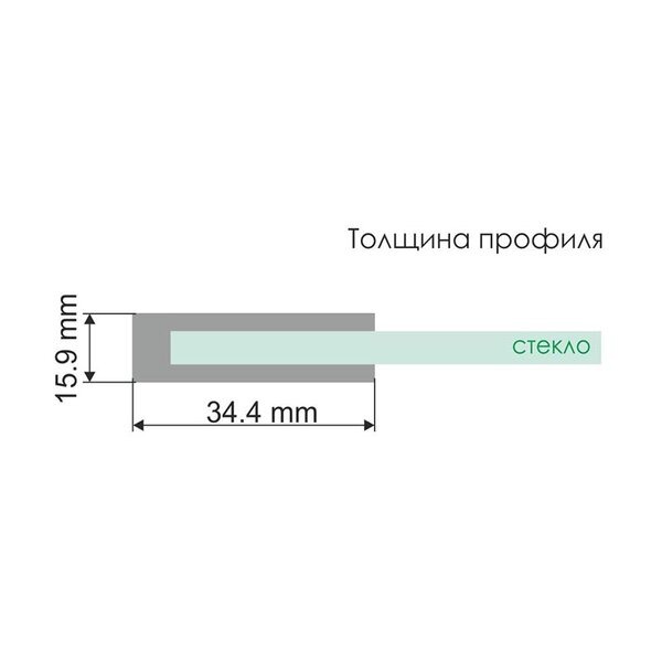 Шторка на ванну Wasserkraft 48P01-80, распашная, одностворчатая