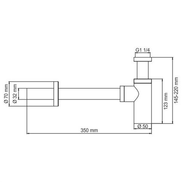 Сифон для раковины Wasserkraft A093 цвет - матовый хром