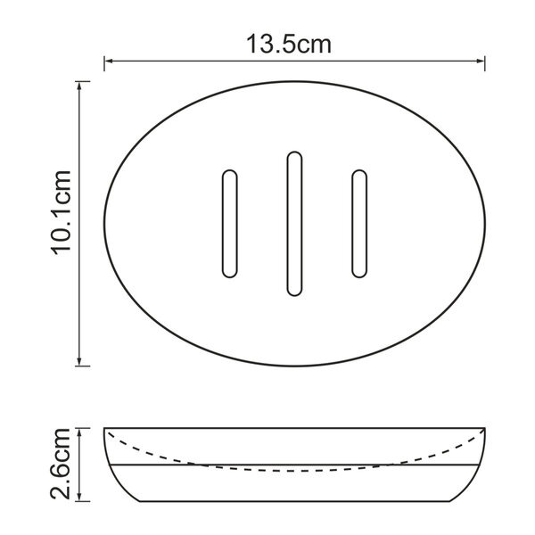 Мыльница Wasserkraft Vils, черный матовый/дерево, K-6129