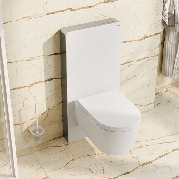 Пристенный модуль системы инсталляции Wasserkraft Naab 86TLT.040.SE.WH, для унитазов, цвет белый