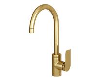 Смеситель Wasserkraft Aisch 5507 для кухонной мойки, PVD-покрытие, матовое золото