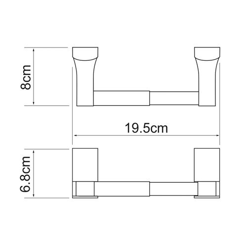 Держатель для туалетной бумаги WasserKRAF Leine, K-5022