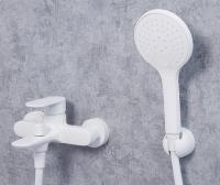 Смеситель Wasserkraft для ванны и душа, цвет белый Soft-touch, 8501