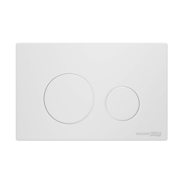 Инсталляция для унитаза Wasserkraft Glan 66TLT.010.ME.WH.WM02, декоративная стеклянная панель белая, механическая кнопка смыва белая матовая